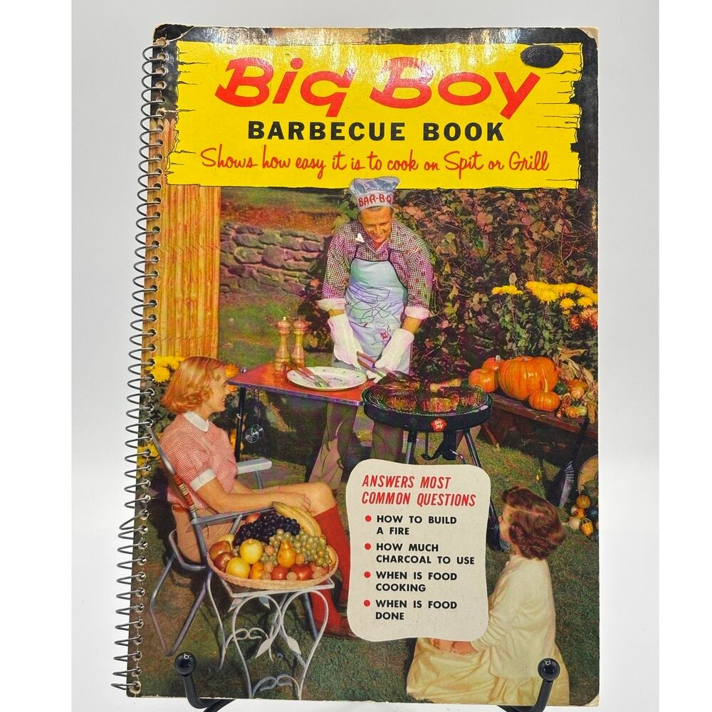 VTG 1957 Big Boy Barbecue Book, Tested Recipe Institute Inc., Spiral Bound Book